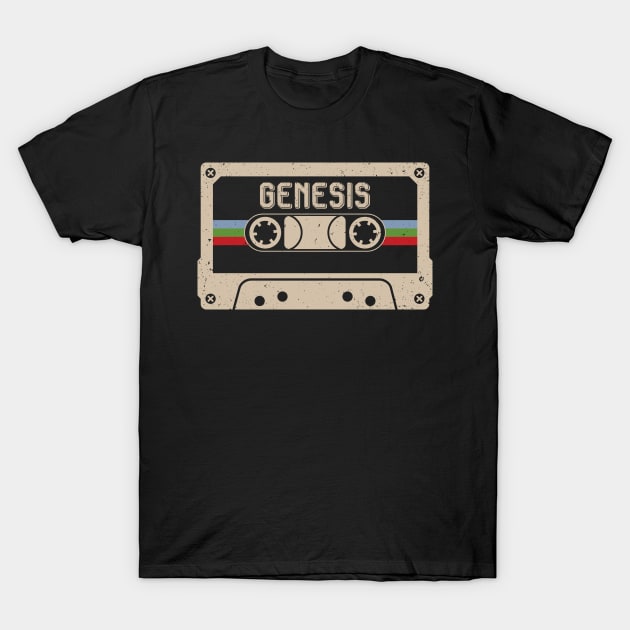 Personalized Genesis Name Birthday Vintage Cassette Tape T-Shirt by Horton Cyborgrobot